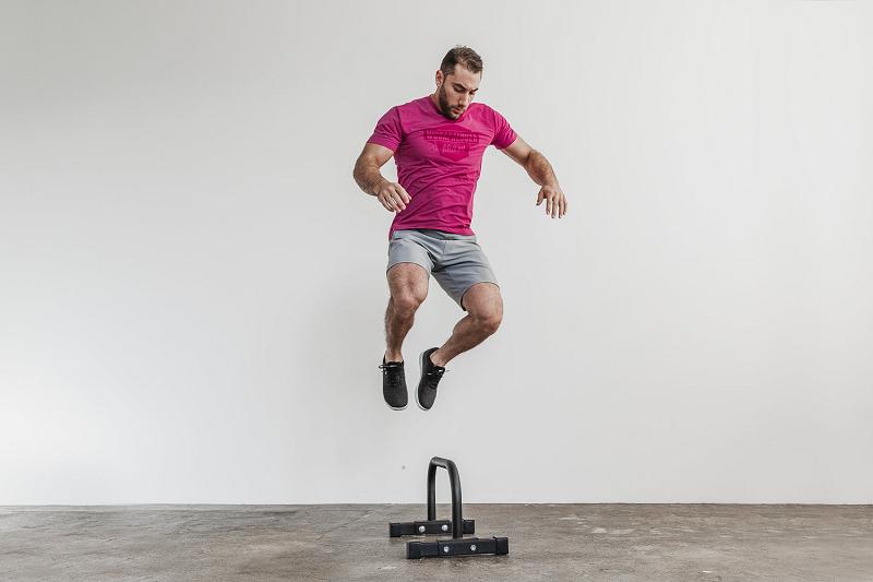 Nobull Wodapalooza Tee Men's Tanks Pink | USA X1589Y